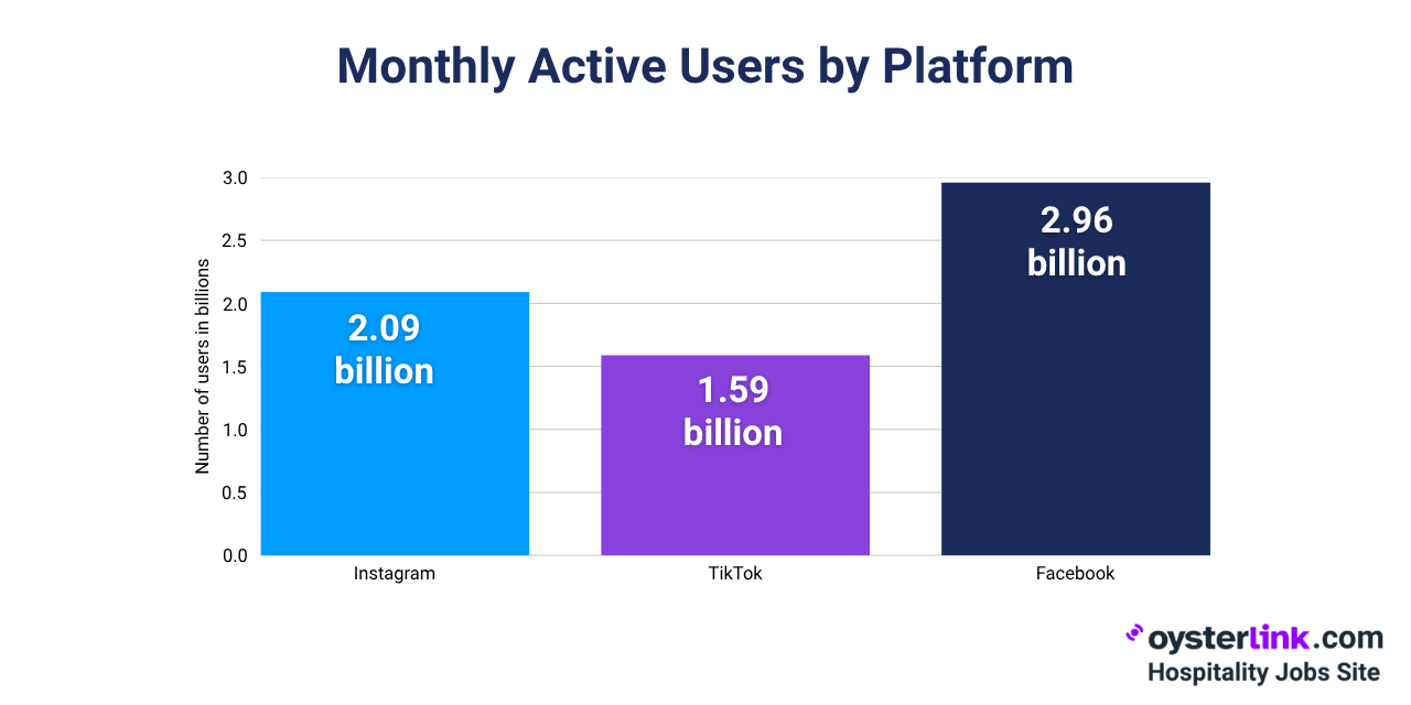 how many people use ig, fb, tiktok each month